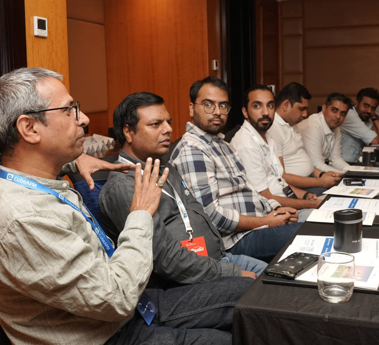 The CXO roundtable in session around a long table